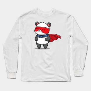 Cute Panda Hero Long Sleeve T-Shirt